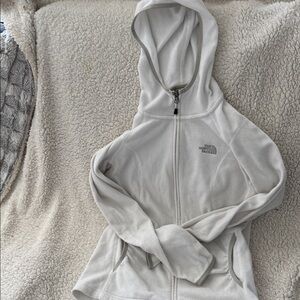 The North Face Off-White Hooded Fleece Jacket